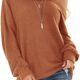 Ezbelle Womens Sweaters Oversized Long Sleeve Cold Shoulder Tops Shirt Tunic Sweatshirt