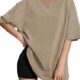 ATHMILE Womens Oversized T Shirts Loose Fit Crewneck Short Sleeve Tops Summer Casual Blouse 2023 Y2K Basic Tee