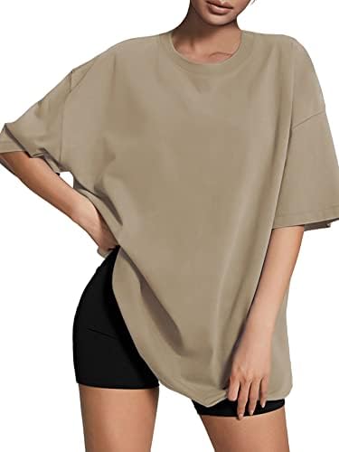 ATHMILE Womens Oversized T Shirts Loose Fit Crewneck Short Sleeve Tops Summer Casual Blouse 2023 Y2K Basic Tee