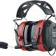 3M Pro-Comms Electronic Hearing Protection with Bluetooth Wireless Technology and External Microphones, Bluetooth Headphones, NRR 26 dB,Black/Red