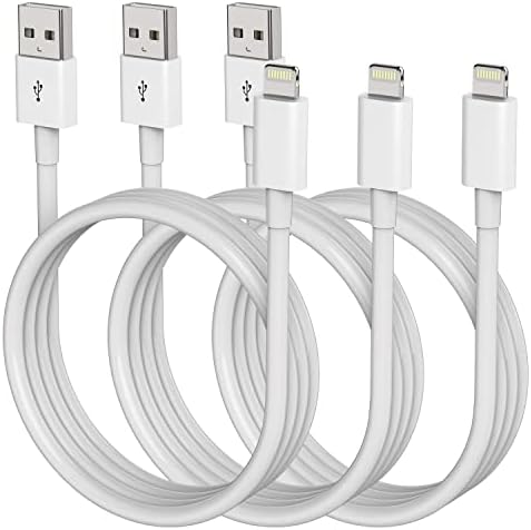 iPhone Charger 6 Feet Apple MFi Certified, Lightning Cable 6FT Fast Charging Cord Compatible with iPhone 14 13 12 11 Pro Max XR XS X 8 7 Plus 6S / iPad/Airpods (3 Pack)