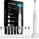 Smil Eglade Sonic Electronic Toothbrush for Adults – 10 Brush Heads Sonicare Power Toothbrush,2 Minute Smart Timer Wireless Recyclable Toothbrush 4 Hours Last 40 Days（White）