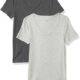 Amazon Essentials Women’s Slim-Fit Short-Sleeve V-Neck T-Shirt, Pack of 2