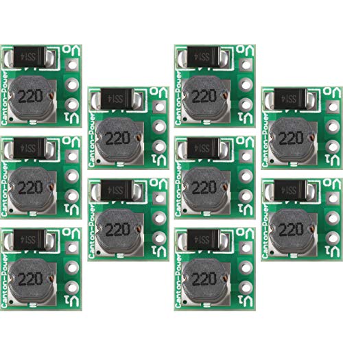 DC-DC Step Up Power Module Output Voltage 5V DC to DC Boost Converter 1.5V 1.8V 2.5V 3V 3.3V 3.7V 4.2V to 5V Regulator Voltage Boost Converter Board 0.9-5V to 5V (10)