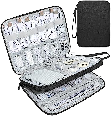 CILLA Electronics Organizer Travel, Travel Cord Organizer Case, Compact Electronics Accessories Bag for Cable, Cord, Charger, Phone