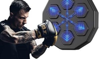 Music Boxing Machine Home Wall Mount Music Boxer, Electronic Smart Focus Agility Training Digital Boxing Wall Target Punching Pads Suitable for Home Exercise.