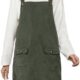 luvamia Corduroy Overall Dress for Women Adjustable Straps Casual Fashion Overalls Pinafore Short Dresses with Pockets