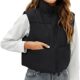 AKEWEI Women’s Winter Crop Vest Warm Sleeveless Coat Jacket Lightweight Puffer Gilet Outerwear with Pocket