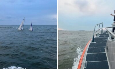 Coast Guard rescues 2 from sinking 44-foot sailboat off South Carolina