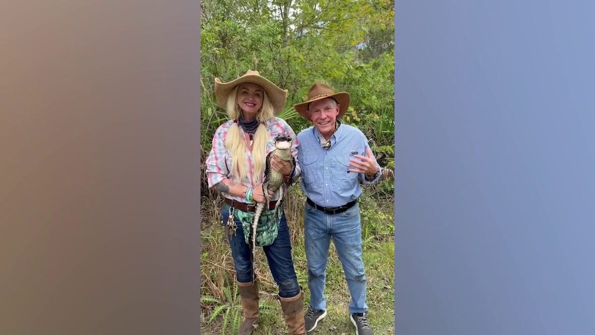 Jawlene with caretakers in Gatorland