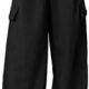 Dokotoo Womens High Waisted Wide Leg Cargo Pants Baggy Casual Work Pants with 4 Pockets