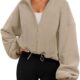 AUTOMET Womens Zip Up Hoodies Oversized Sweatshirts Long Sleeve Crop Sherpa Fall Outfits Fashion Clothes 2024