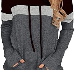 Womens Tops Ladies Tunics Casual Shirts Long Sleeve Hoodie Pullover Blouses Loose Fitting Tees Fashion Clothing Sweatshirts