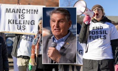 Far-left green activists 'surround' Joe Manchin event in New Hampshire just weeks after White House invite