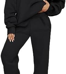 AUTOMET Womens 2 Piece Outfits Long Sleeve Sweatsuits Sets Half Zip Sweatshirts with Joggers Sweatpants
