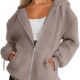 AUTOMET Womens Zip Up Hoodies Long Sleeve Fall Oversized Sweatshirts Fleece Y2K Jacket with Pockets