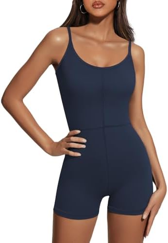 AUTOMET Womens Sexy Unitard Bodysuit Workout Rompers One Piece Summer Outfits Shorts Jumpsuits Gym Yoga Fashion Clothes 2024