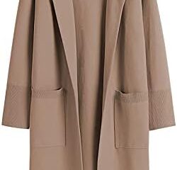 ANRABESS Cardigan for Women Oversized Open Front Sweater Coat Long Sleeve Lapel Blazer Jacket Fall Outwear Coatigan