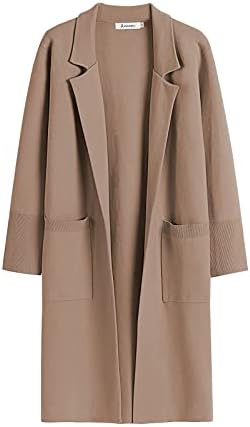 ANRABESS Cardigan for Women Oversized Open Front Sweater Coat Long Sleeve Lapel Blazer Jacket Fall Outwear Coatigan