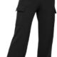 AUTOMET Womens Cargo Sweatpants Casual Baggy Fleece High Waisted Joggers Pants