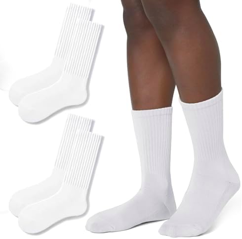 Women Crew Socks Retro Slouch Socks For Women Solid Casual Ribbed Crew Socks Pack of 5