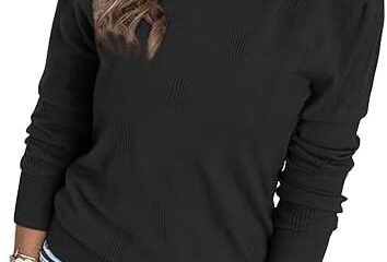 Arach&Cloz Womens Spring Summer Tops 2024 Fashion Short Long Sleeve Sweaters Crew Neck Lightweight Knit Dressy Blouse Shirts