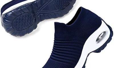 STQ Slip On Breathe Mesh Walking Shoes Women Fashion Sneakers Comfort Wedge Platform Loafers