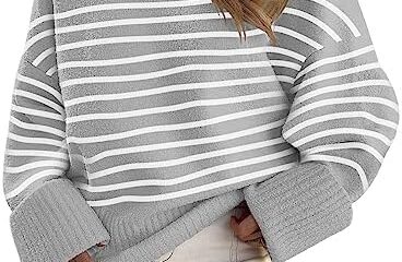 LILLUSORY Women’s Oversized Sweaters 2023 Fall Fuzzy Chunky Warm Pullover Sweater