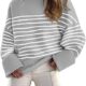 LILLUSORY Women’s Oversized Sweaters 2023 Fall Fuzzy Chunky Warm Pullover Sweater