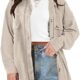 ANRABESS Womens Corduroy Shacket Oversized Long Sleeve Button Down Shirts 2023 Trendy Cardigan Jacket Coats