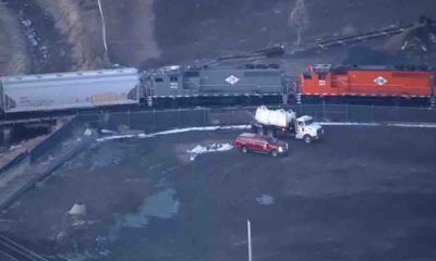 Train derails in Colorado, spills hundreds of gallons of diesel fuel