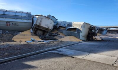 16 freight cars derail in rural Nevada; no hazardous spills or injuries reported