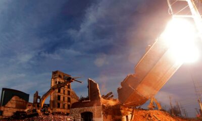 St. Louis demolition crew accidentally hits transmission tower with wall, causing explosion