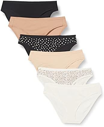 Amazon Essentials Women’s Cotton Bikini Brief Underwear (Available in Plus Size), Multipacks