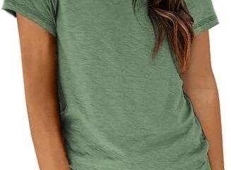 AUTOMET T Shirts Short Sleeve V Neck Tees for Women Fashion Tops Trendy Lightweight Soft Casual Summer Outfits Clothes 2024