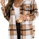 Trendy Queen Womens Flannel Shacket Jacket Casual Plaid Wool Blend Button Down Long Sleeve Shirt Fall Clothes Outfits