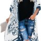 Dokotoo Womens 2024 Fashion Print Kimono Tassel Casual Cardigan Loose Cover up
