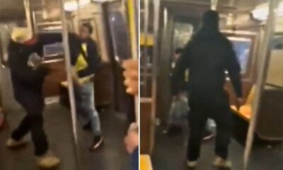Subway brawl sees man shot in head with own gun, passengers run for cover