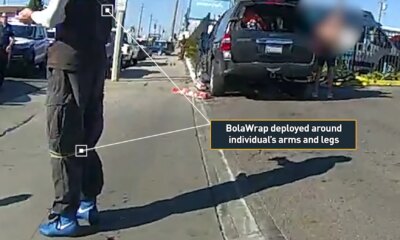 Police nationwide using high-tech weapon to apprehend suspects without injury: bodycam