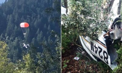 California family survives small plane crash after aircraft deploys parachute