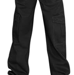 Cargo Pants for Women High Waisted Casual Pants Baggy Stretchy Wide Leg Y2K Streetwear with 6 Pockets