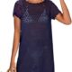 ANRABESS Women Swimsuit Crochet Swim Cover Up Summer Bathing Suit Swimwear Knit Short Sleeve Pullover Beach Dress
