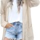 STYLEWORD Women’s Fashion Cardigan Sweater Lightweight Open Front Long Casual Beach Kimonos Outfits with Pockets
