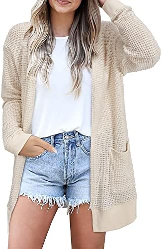 STYLEWORD Women’s Fashion Cardigan Sweater Lightweight Open Front Long Casual Beach Kimonos Outfits with Pockets