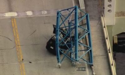 Florida construction crane segment collapses onto downtown bridge killing 1 worker, hospitalizing 2 others