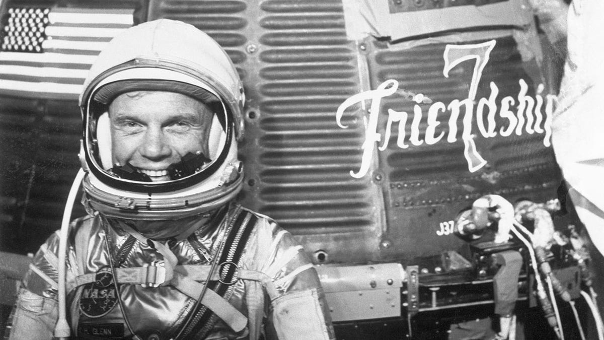 John Glenn in spacesuit