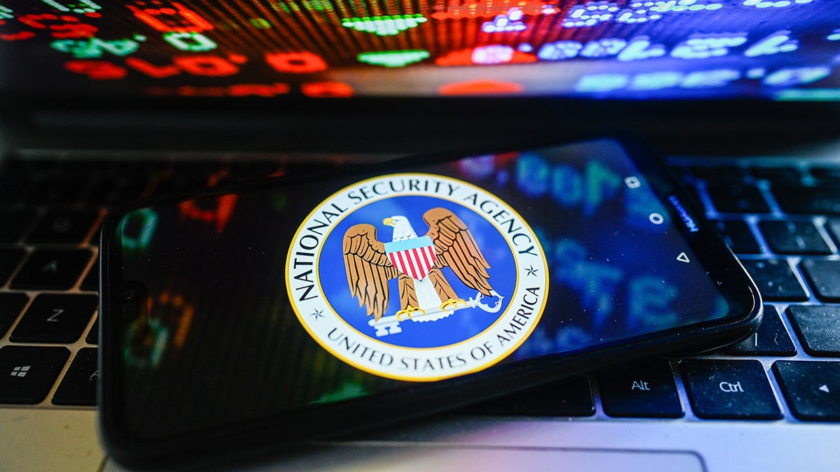 NSA logo on phone screen