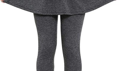 Auranso Girls Leggings with Skirt Kids Clothes Ruffle Tutu Pants 2-14 Years