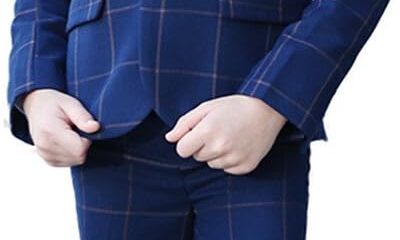 YuanLu Boys Colorful Formal Suits 5 Piece Slim Fit Dresswear Suit Set