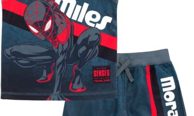 Marvel Spider-Man Miles Morales Mesh Jersey Tank Top Shirt and Basketball Shorts Toddler to Big Kid